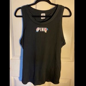 Black and floral pink Victoria’s Secret tank top